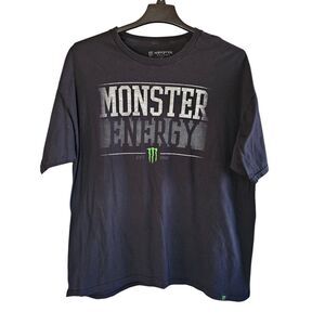 Monster Energy Short Sleeve‎ Black  T-Shirt XXL 2XL